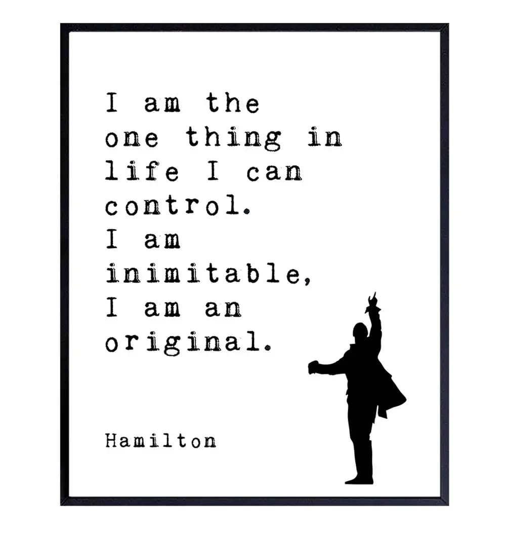 Blessed Posters Hamilton Poster – Inspirational Quote Wall Art – Broadway Musical Theater Home Decor – Gift for Hamilton Fans and Theatre Lovers
