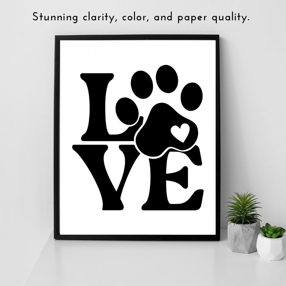 Doggy Wall Art Print - Doggy Love Home Décor Poster - Modern Pet Wall Art - Doggy Room Wall Decoration - Gifts for Doggy Owners