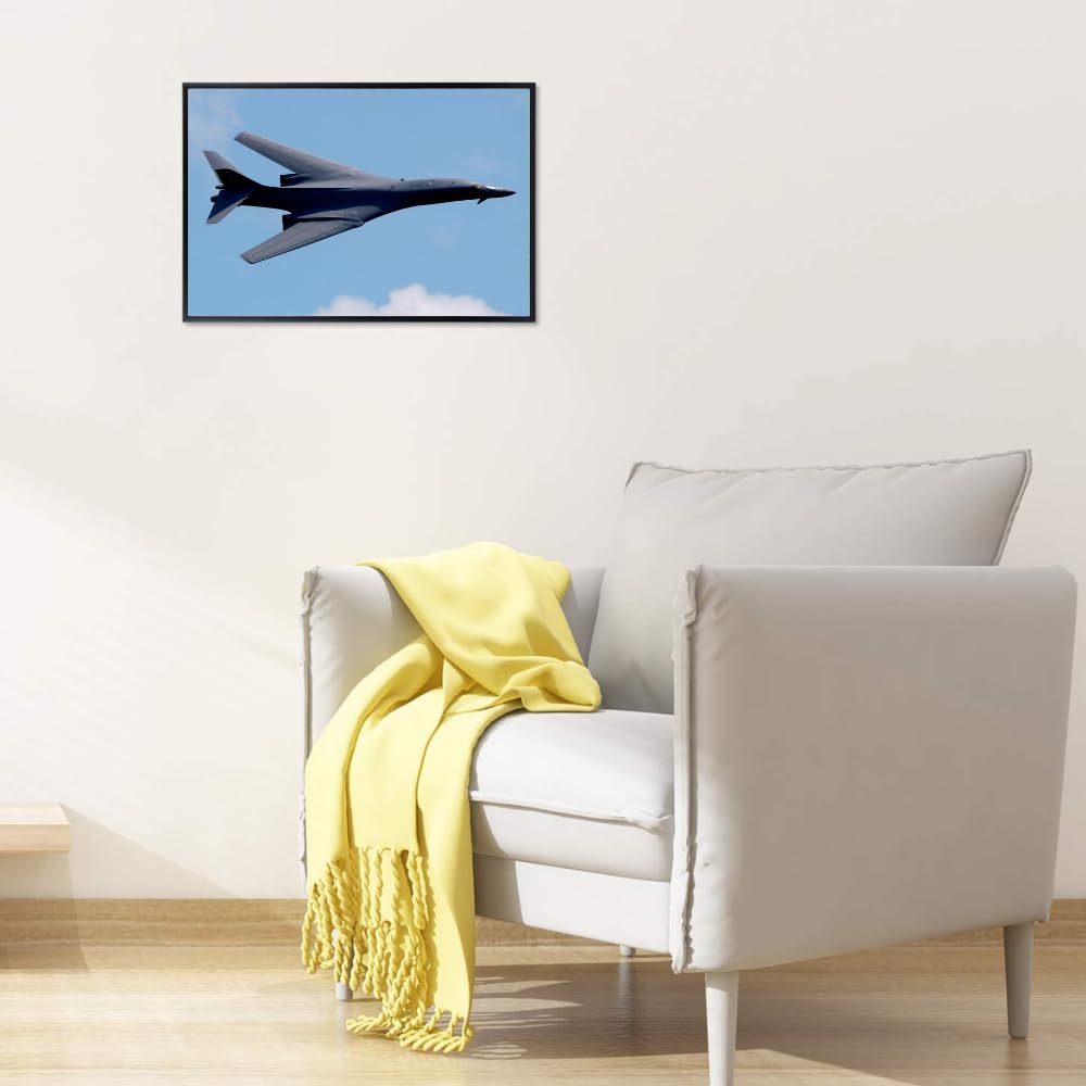 Rockwell B-1B Lancer Poster Military Aviation Wall Art Airforce Navy Airplane Print Gift for Pilots