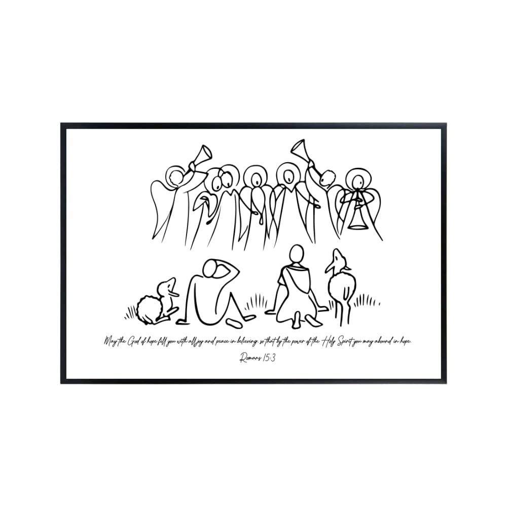 Bible Verse Poster Romans 15:3 – Christian Wall Art Scripture Print – Religious Home Decor and Spiritual Gift for Christians
