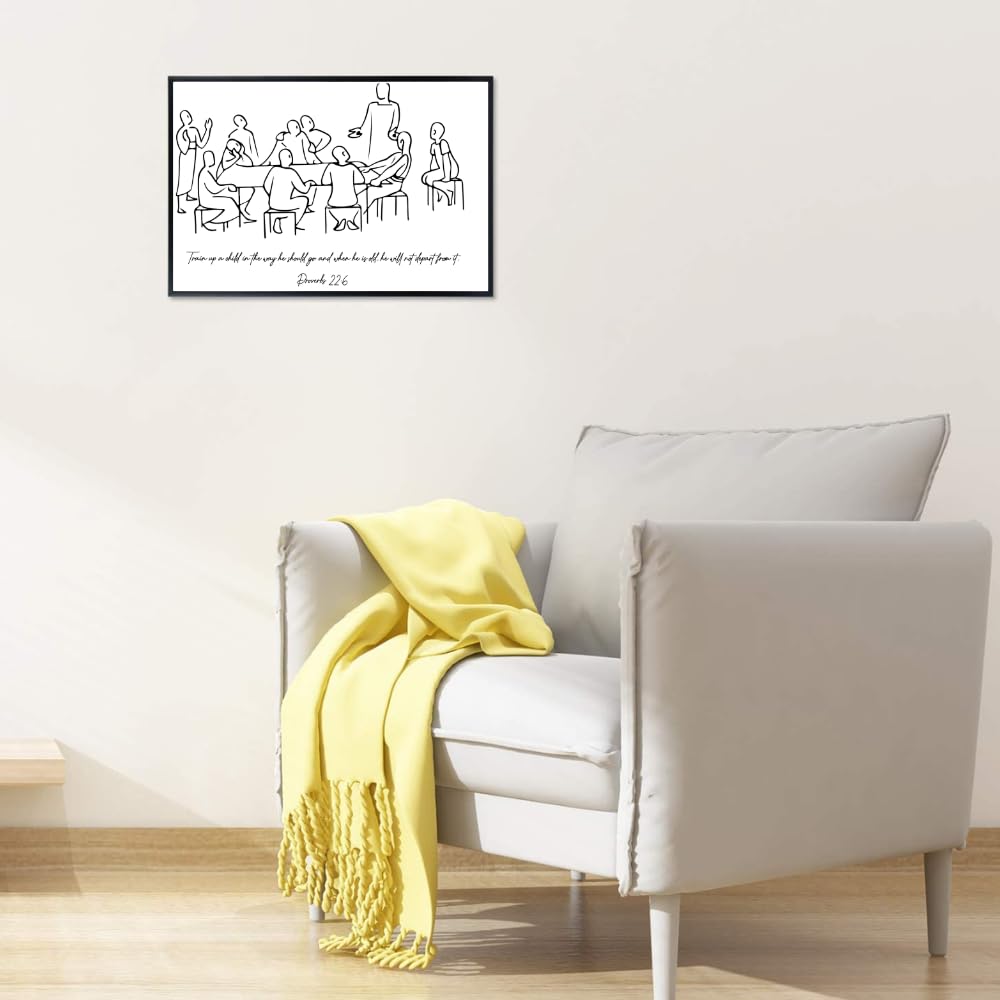 Blessed Posters Christian Wall Art – Proverbs 22:6 Scripture Print – Inspirational Bible Verse Decor Gift for Women