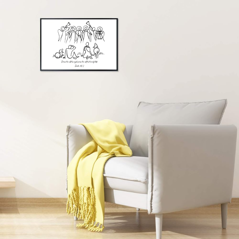 Christian Bible Verse Poster Psalm 148:2 – Religious Wall Art for Christian Home Decor – Spiritual Decoration and Gifts for Christians