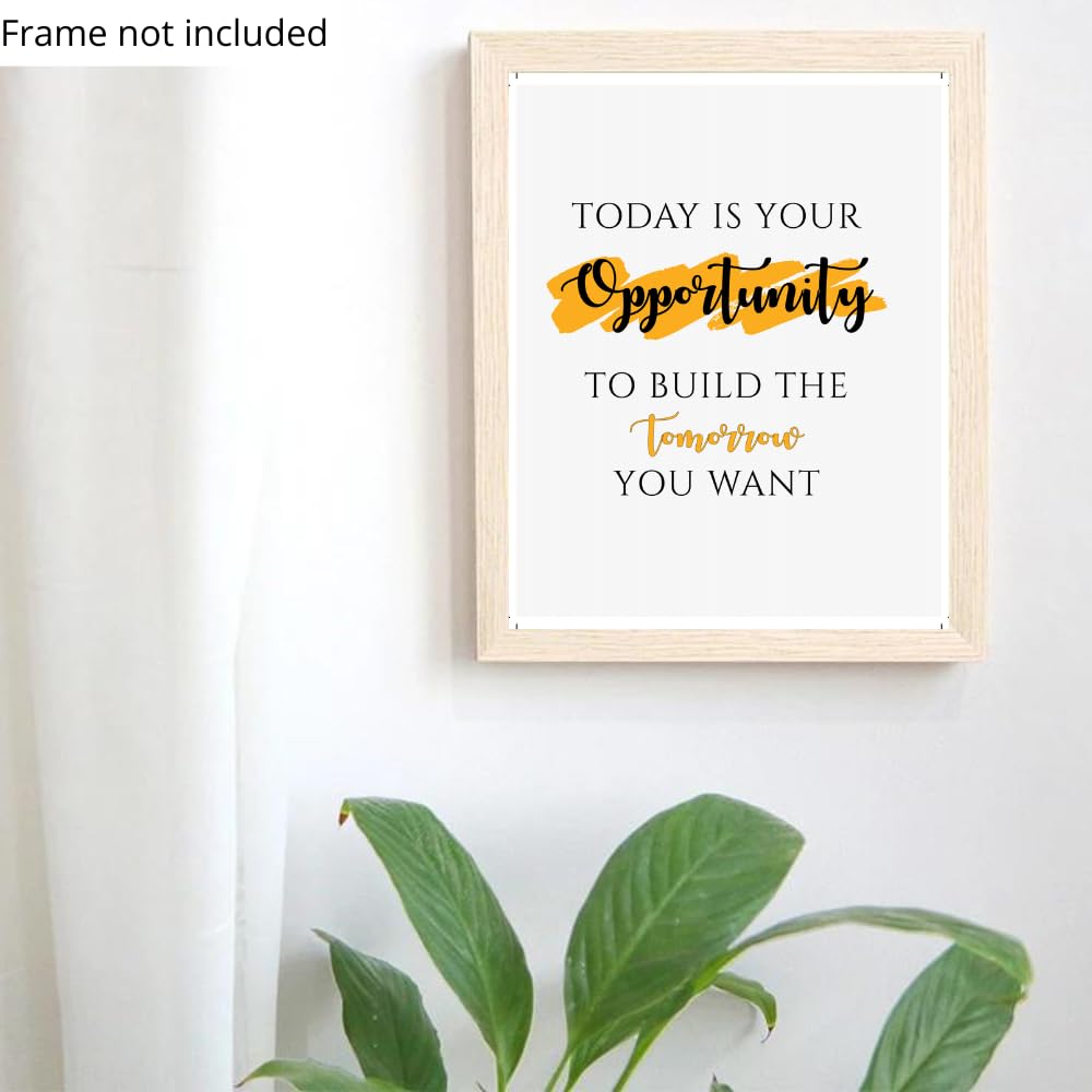 Today Is Your Opportunity Wall Art Positive Quotes Poster Motivational Home Decor Affirmations Poster Gifts for Bedroom Office