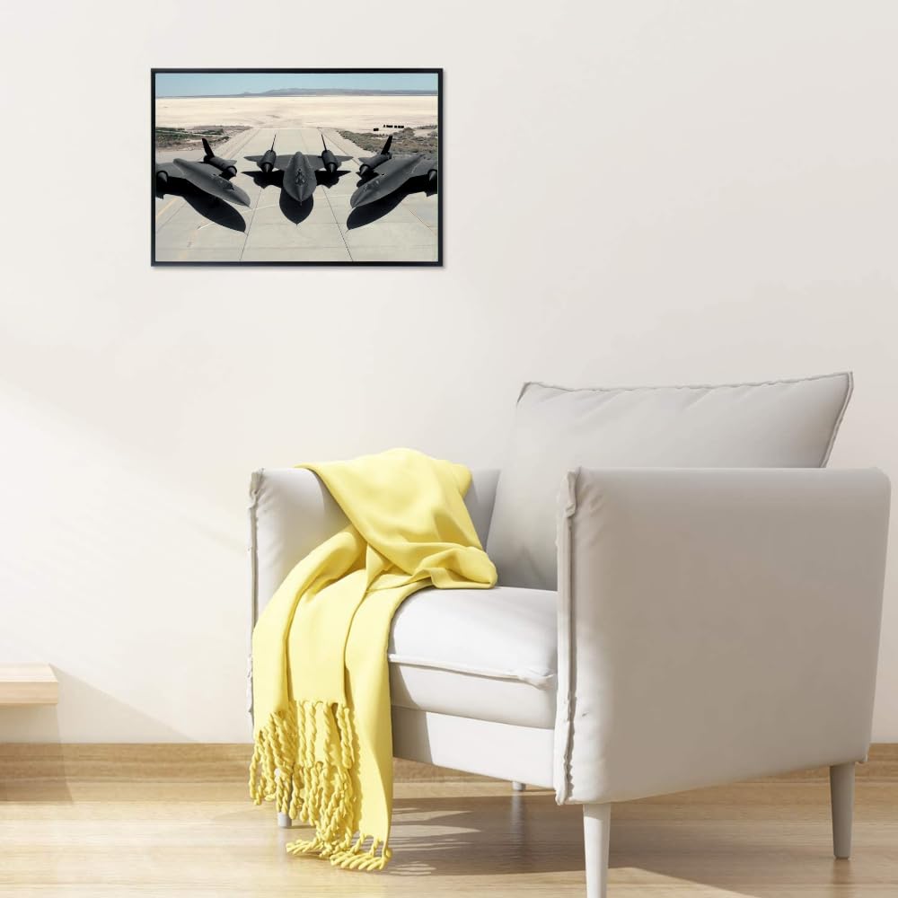 SR-71 Blackbird Fleet Poster Military Aviation Wall Art Airplane Photography Print Gift for Pilots