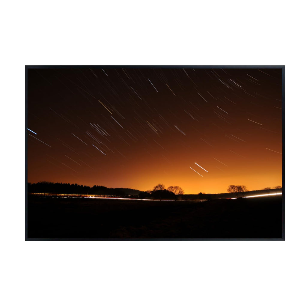 Blessed Posters Startrails Poster – Galaxy Night Sky Wall Art for Bedroom Living Room Office or Home Decor – Space Astronomy Photography Print