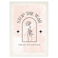 Stop the War Poster Peace and Love Wall Art Anti War Print Inspirational Artwork Girl Room Decor College Student Gift Bedroom Dorm Decoration