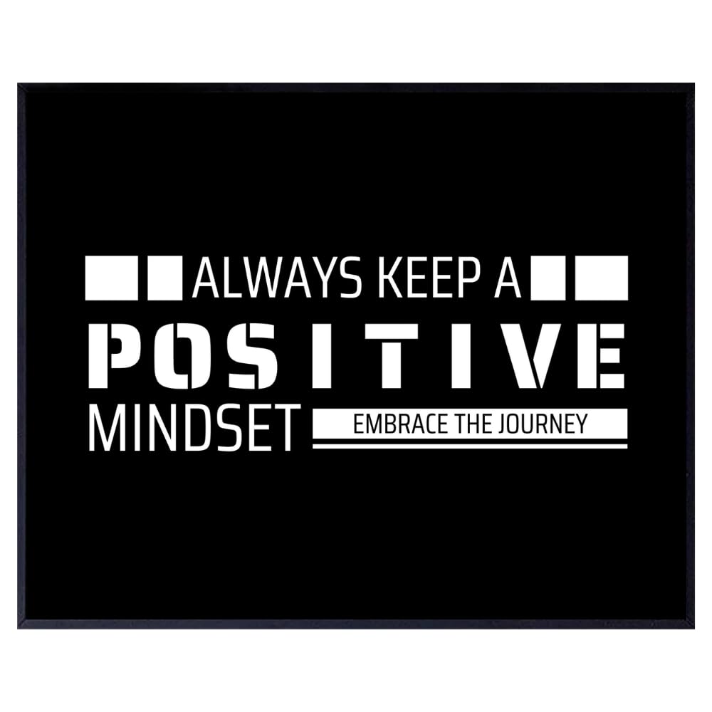 Blessed Posters Keep a Positive Mindset Embrace the Journey Motivational Wall Decor Gym and Home Office Decoration Inspirational Wall Art Gift