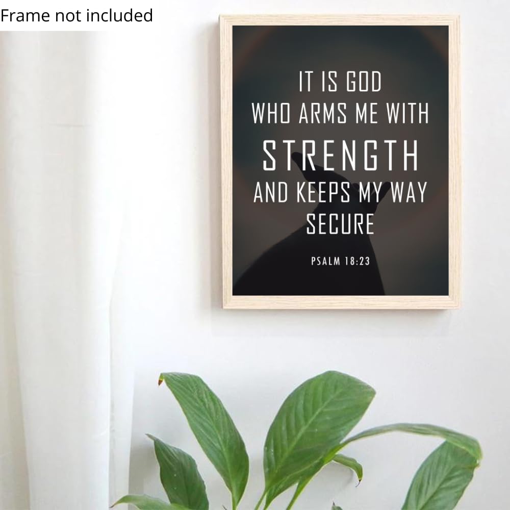Psalm 18:23 Scripture Wall Art Christian Bible Verse Poster Religious Home Decor Inspirational Gift for Women
