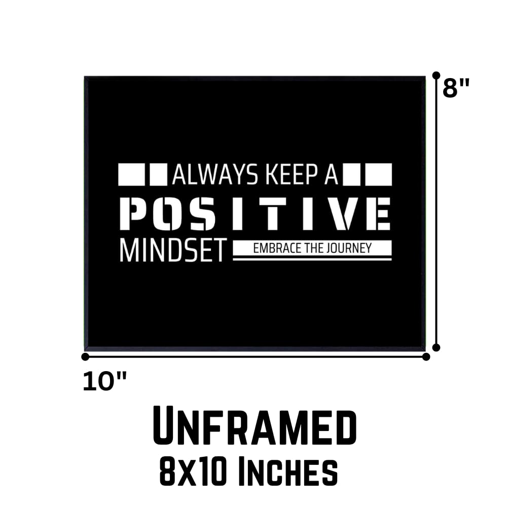 Blessed Posters Keep a Positive Mindset Embrace the Journey Motivational Wall Decor Gym and Home Office Decoration Inspirational Wall Art Gift
