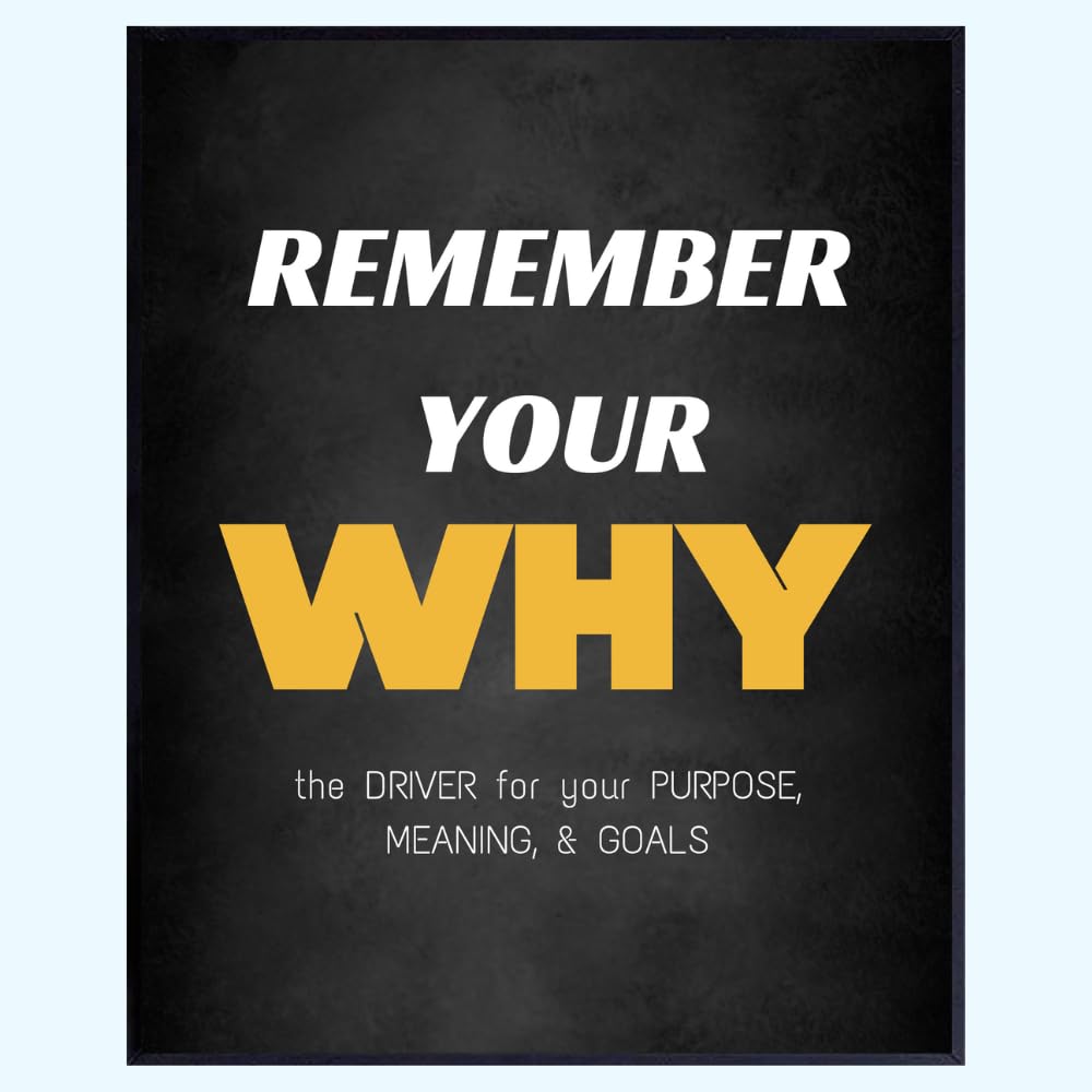 Blessed Posters Remember Your Why Motivational Wall Decor Gym Home Office Inspirational Wall Art Gift