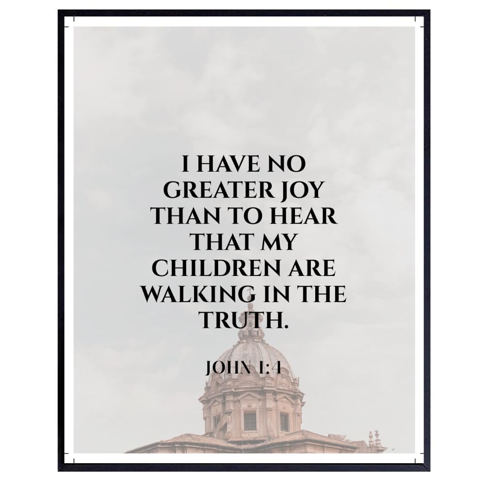 John 1:4 Bible Verse Wall Art Scripture Poster Print Christian Home Decor Inspirational Faith Gifts