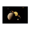 Blessed Posters Saturn System Montage Poster – Night Sky Wall Art Print for Home, Bedroom, Living Room, Office – Space and Astronomy Photography Artwork