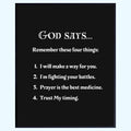 Blessed Posters God Says Wall Art Christian Wall Art Scripture Wall Decor Bible Verse Home Decoration Gift for Women Men