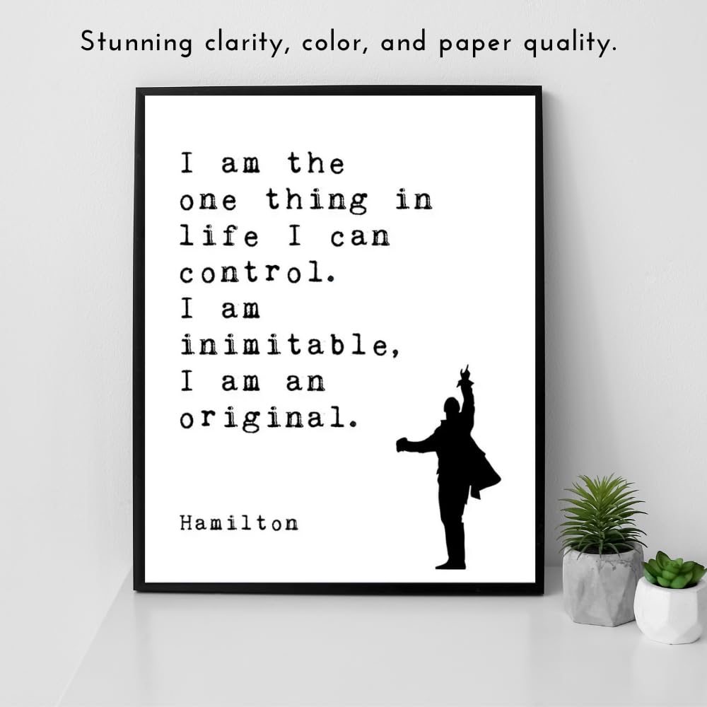 Blessed Posters Hamilton Poster – Inspirational Quote Wall Art – Broadway Musical Theater Home Decor – Gift for Hamilton Fans and Theatre Lovers