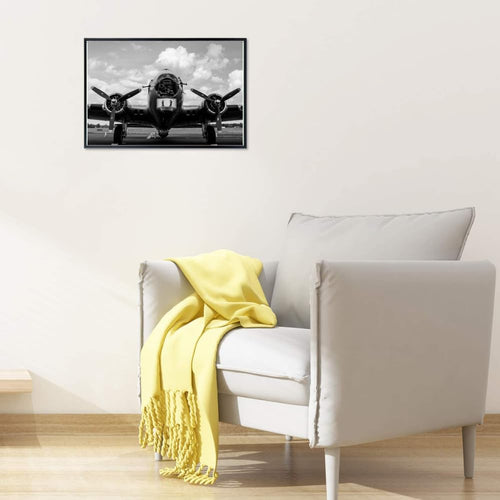 B-17 Flying Fortress Poster WWII Military Aviation Wall Art Vintage Warbird Airplane Artwork Pilot Gift