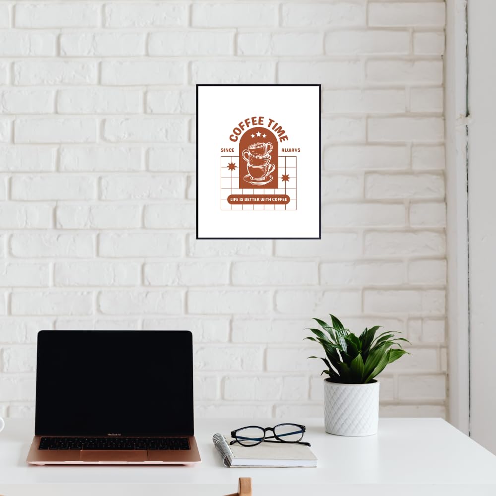 Coffee Time Since Always Coffee Bar Sign – Rustic Coffee Station Decor for Kitchen Wall or Counter – Farmhouse Coffee Wall Art – Coffee Lover Gift