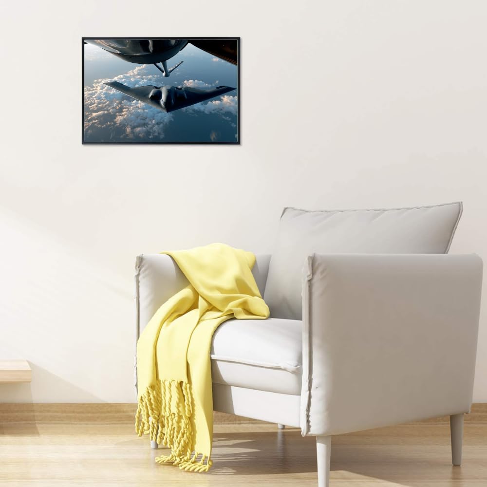 B-2 Spirit Stealth Bomber Poster Military Aviation Wall Art Airplane Print Pilot Gift