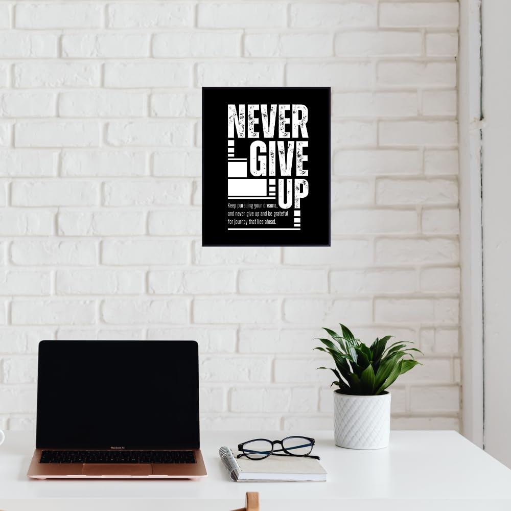 Blessed Posters Never Give Up Motivational Wall Decor Gym and Home Office Decoration Inspirational Wall Art Gift