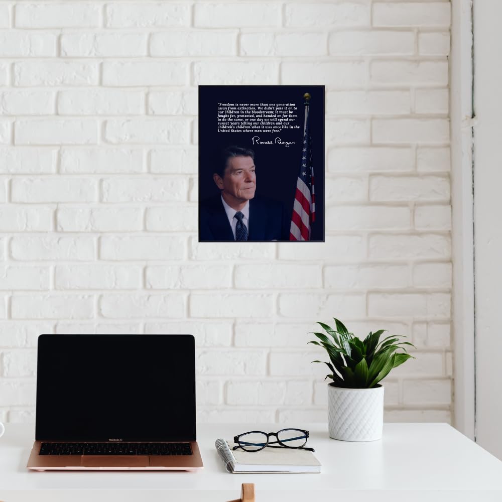 Blessed Ronald Reagan Quote Poster Patriotic Wall Art American Home Decor Inspirational Room Decoration
