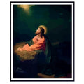 Blessed Posters Jesus God Painting Christian Portrait Religious Wall Art Spiritual Artwork Home Office Decor Gift