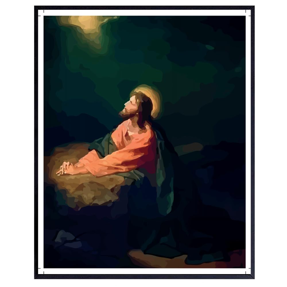 Blessed Posters Jesus God Painting Christian Portrait Religious Wall Art Spiritual Artwork Home Office Decor Gift