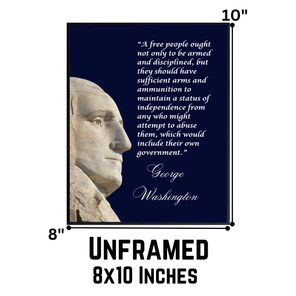 Blessed George Washington Quote Poster Patriotic Wall Art American Home Decor Inspirational Room Decoration