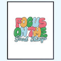 Focus On The Good Things Positive Affirmation Wall Art Motivational Poster Room Decor for Girls Women Bedroom Home