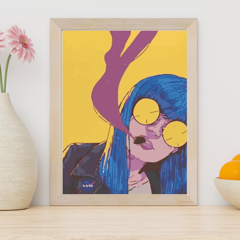 Psychedelic Vintage Wall Art Colorful Poster Pop Art Print Retro Aesthetic Artwork Trippy Room Decor for Bedroom Dorm Girls