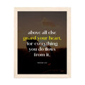 Proverbs 4:23 Bible Verse Wall Art Christian Scripture Poster Print Inspirational Faith Quote Modern Home Decor Gift for Christians