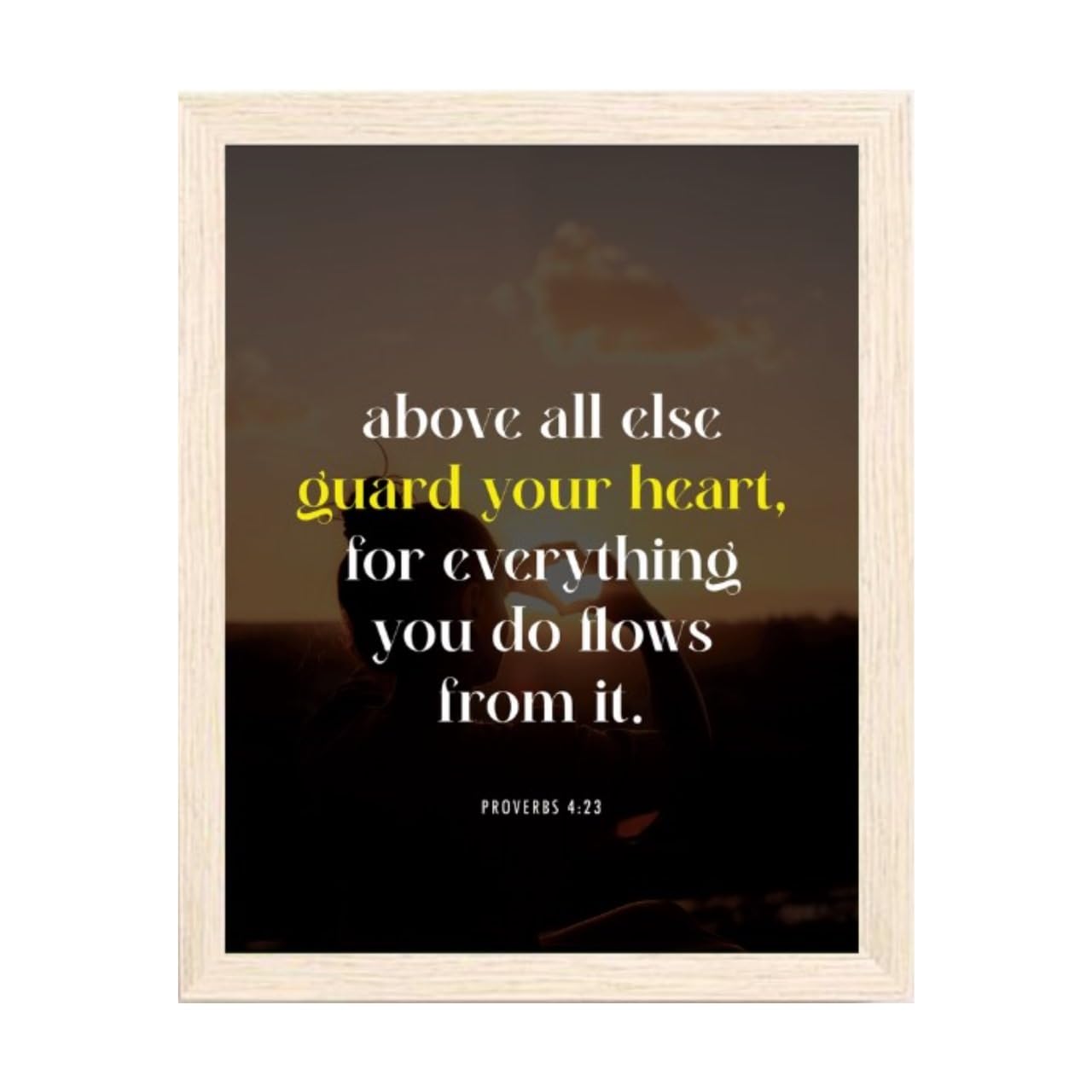 Proverbs 4:23 Bible Verse Wall Art Christian Scripture Poster Print Inspirational Faith Quote Modern Home Decor Gift for Christians