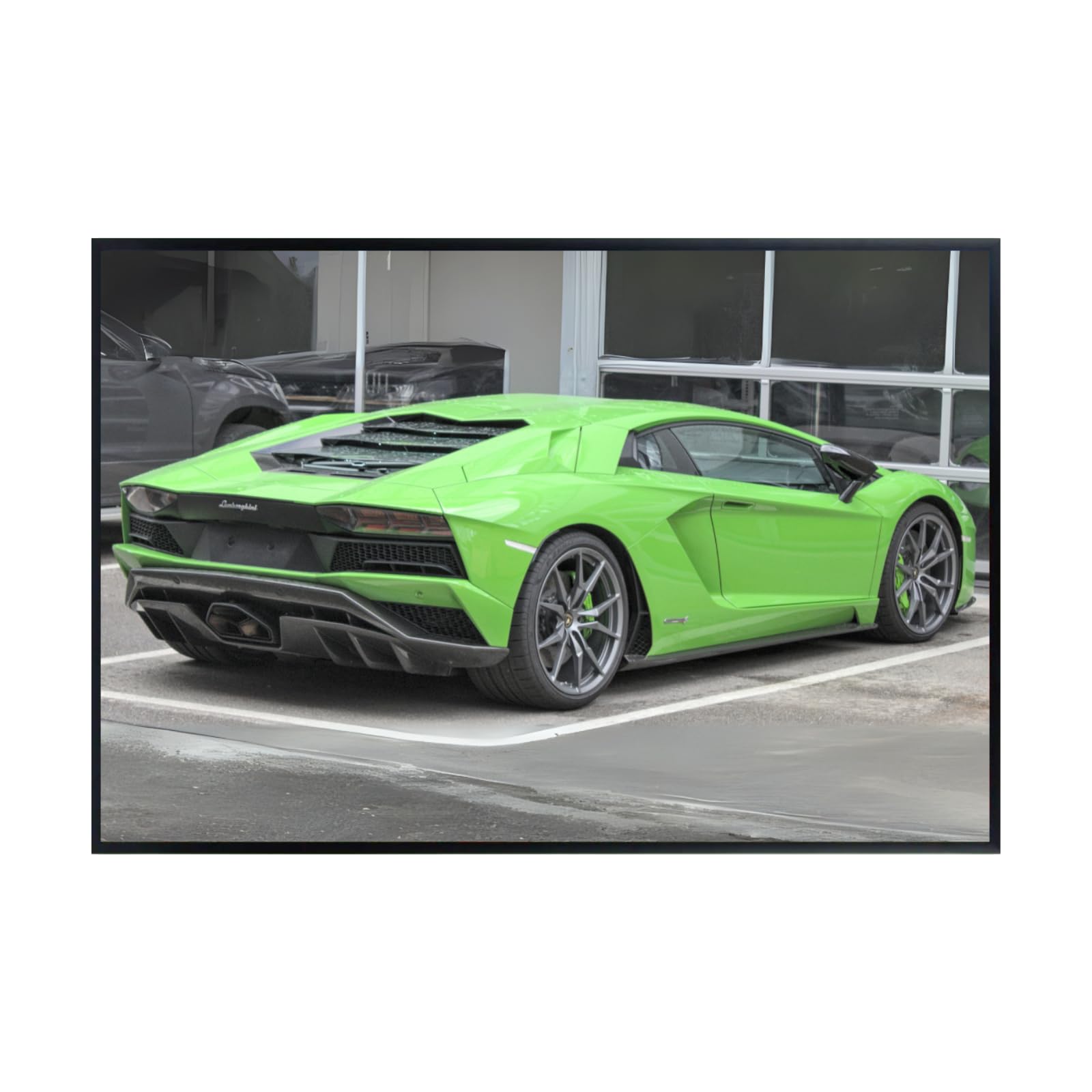 Blessed Posters Lamborghini Aventador Poster – Exotic Supercar Wall Art Print, Hypercar Artwork for Garage, Office, Bedroom, or Living Room Decor