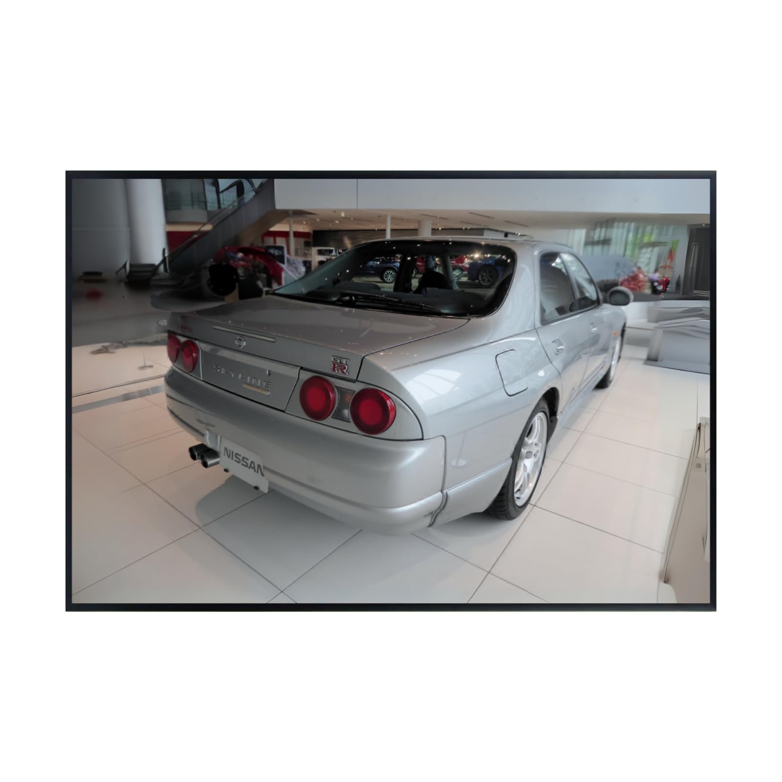 Blessed Posters Nissan GT-R R34 Poster – Legendary Japanese Turbo Car Wall Art for Garage, Bedroom, Office, or Living Space – Collector Tuner Decor