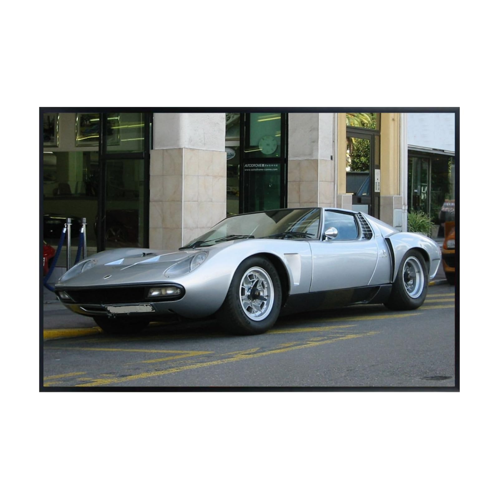 Blessed Posters Lamborghini Miura Poster Classic Italian Supercar Wall Art Print Garage Office Bedroom Living Room Décor