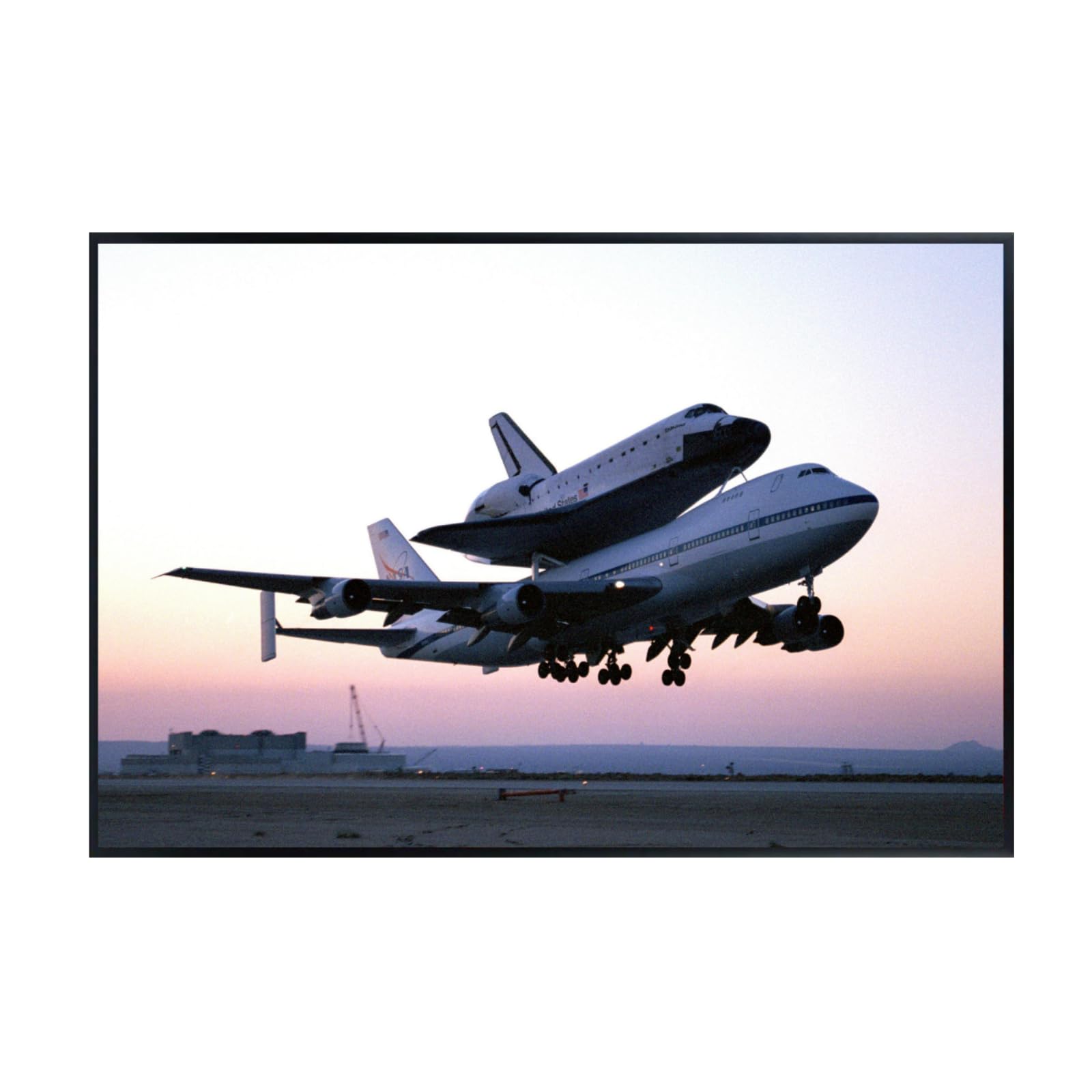 Blessed Posters Shuttle Carrier Aircraft Poster – Galaxy Wall Art Print for Home Office Bedroom Decor – Space Photography Artwork