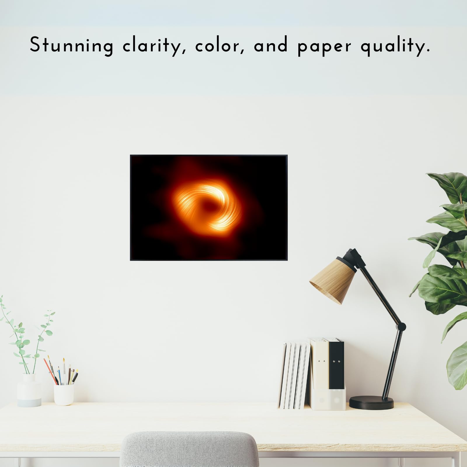Blessed Posters Milky Way Supermassive Black Hole Wall Art – Galaxy Night Sky Astronomy Poster Space Photography Print for Bedroom Living Room Home Office Decor