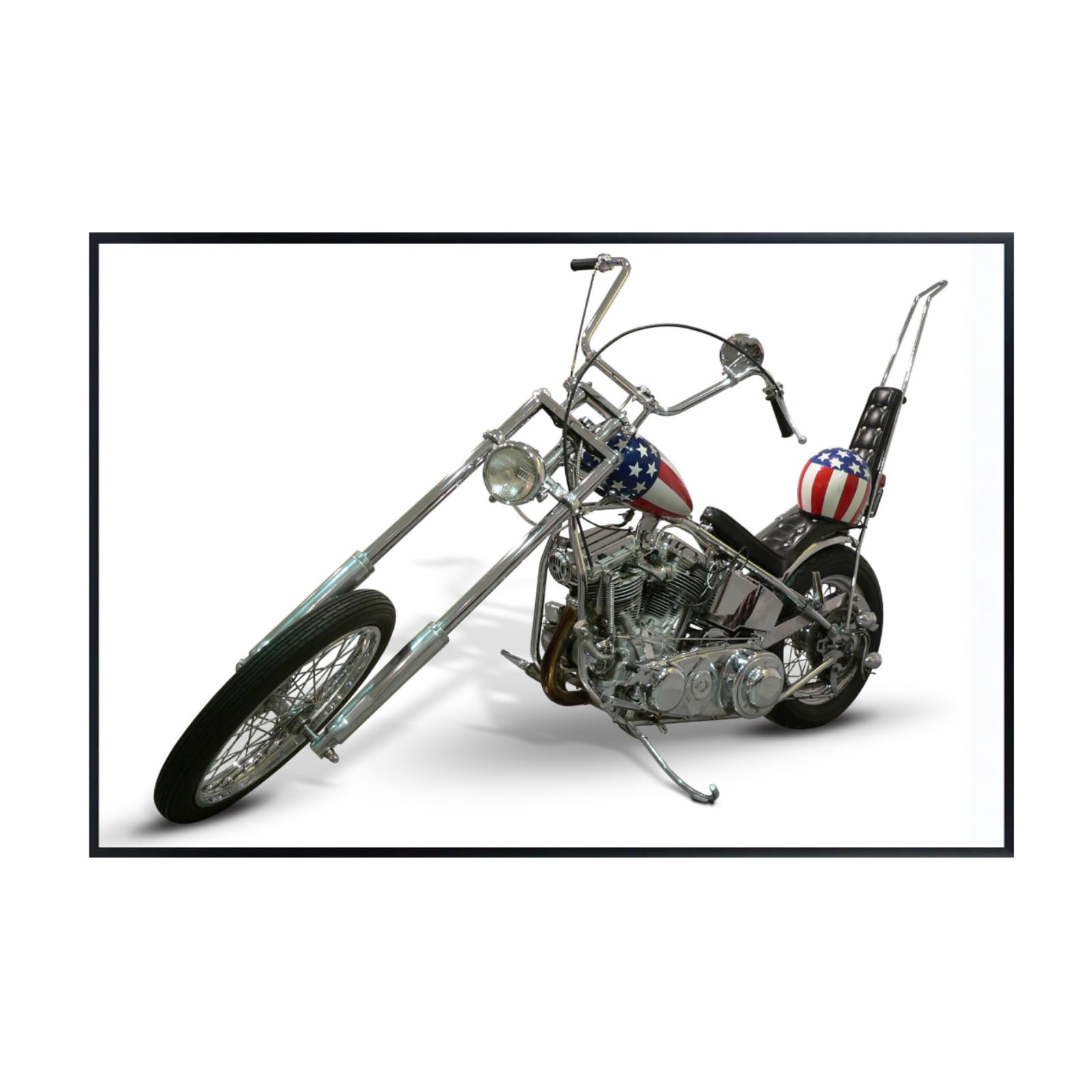 Captain America Chopper Poster – Vintage Motorcycle Wall Art for Garage, Man Cave, or Office