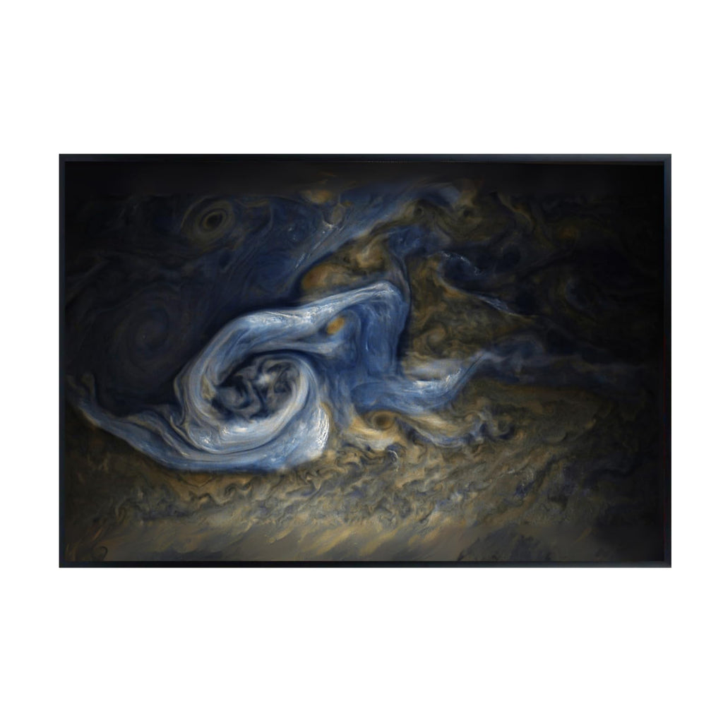 Blessed Posters Jovian Tempest Poster – Jupiter Storm Wall Art Print for Bedroom, Living Room, Office, or Home Decor – Space Astronomy Photography Artwork