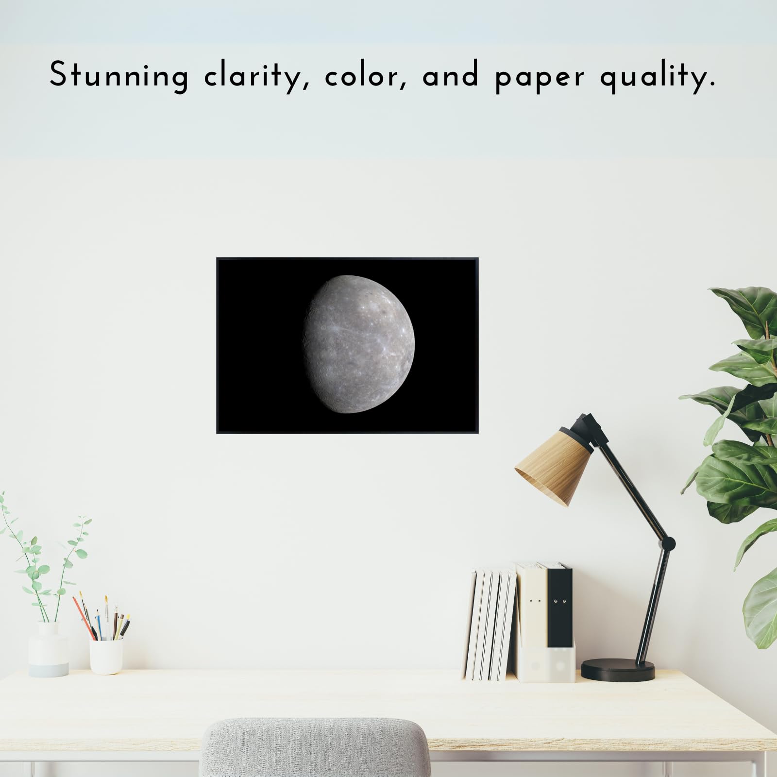Blessed Posters Mercury Poster – Night Sky Wall Art Print for Bedroom, Living Room, Office, or Home Decor – Space Astronomy Photography Artwork