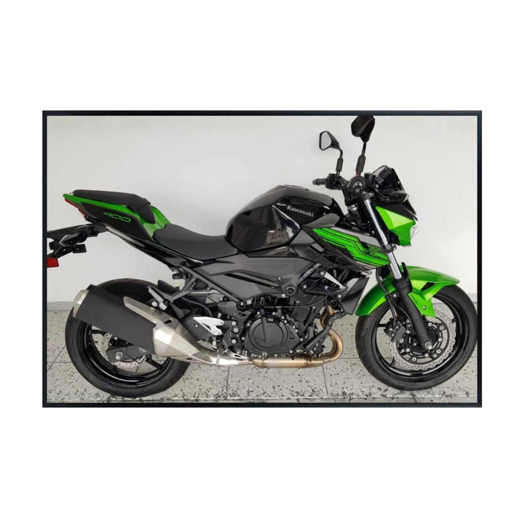 Kawasaki Ninja 400 Motorcycle Poster - Rider Garage Decor for Garage. Office, Man Cave