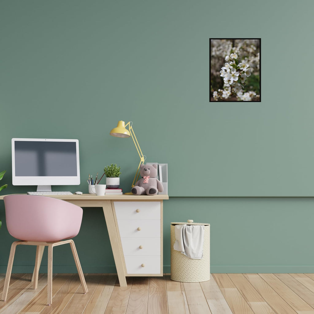 Plum Blossom Wall Art Poster – Botanical Flower Print for Home Decor, Living Room, Bedroom, Office Decoration