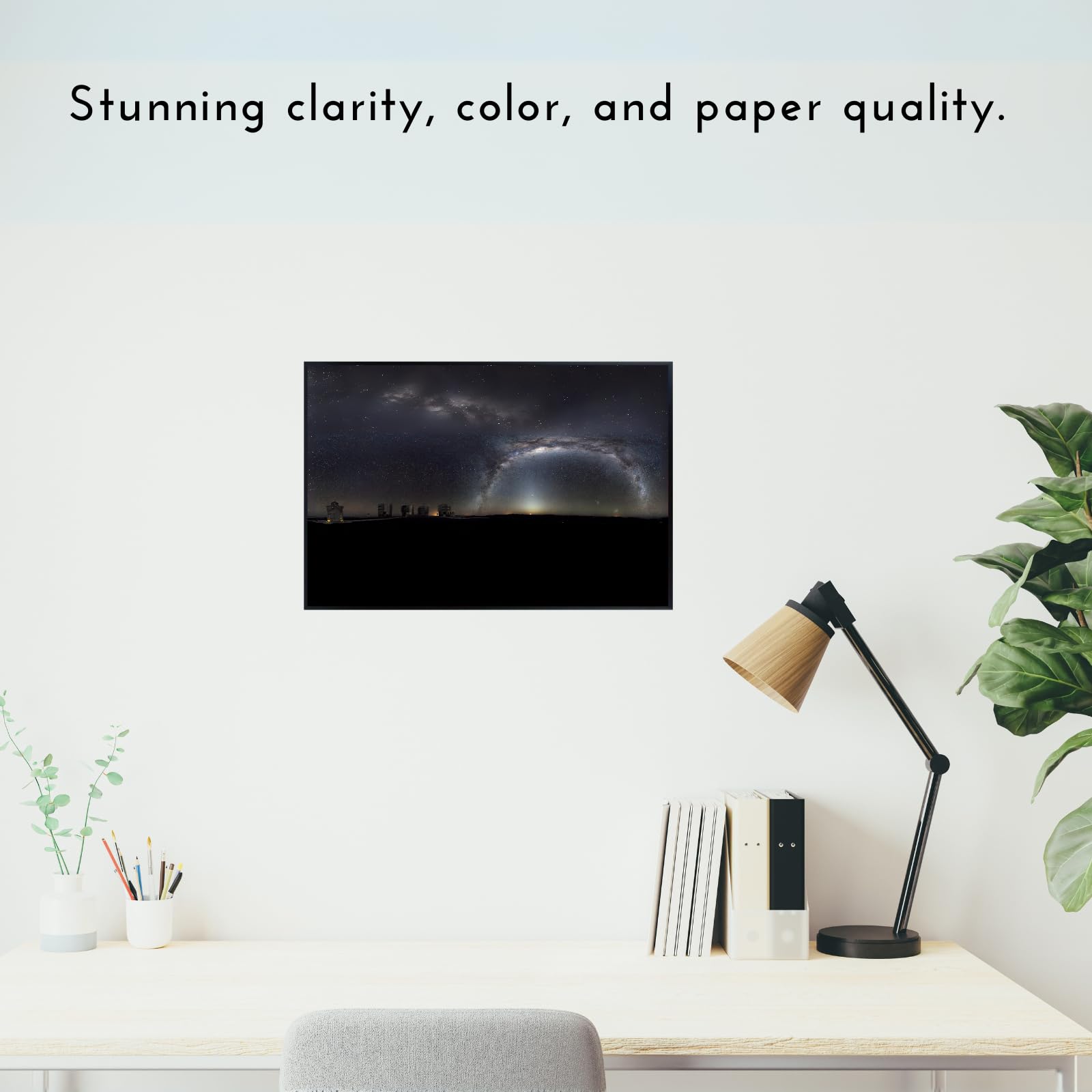 Blessed Posters Milky Way Poster – Night Sky Wall Art for Bedroom Living Room Office or Home Decor – Space Astronomy Print