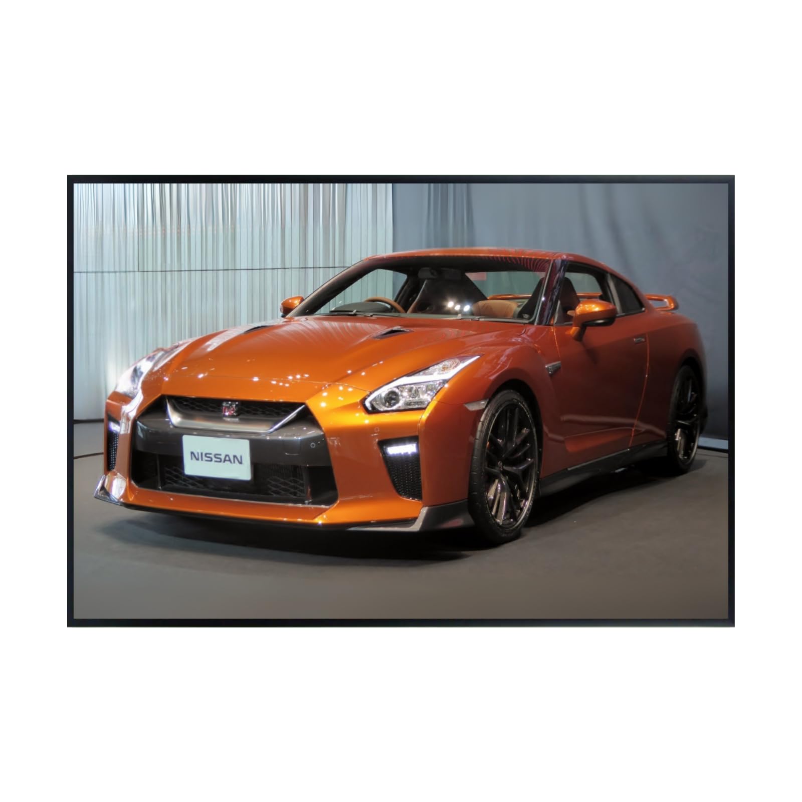 Blessed Posters Nissan GT-R R34 Poster – Iconic JDM Supercar Wall Art for Garage, Bedroom, Office, or Living Space – Vintage Japanese Auto Decor Accent