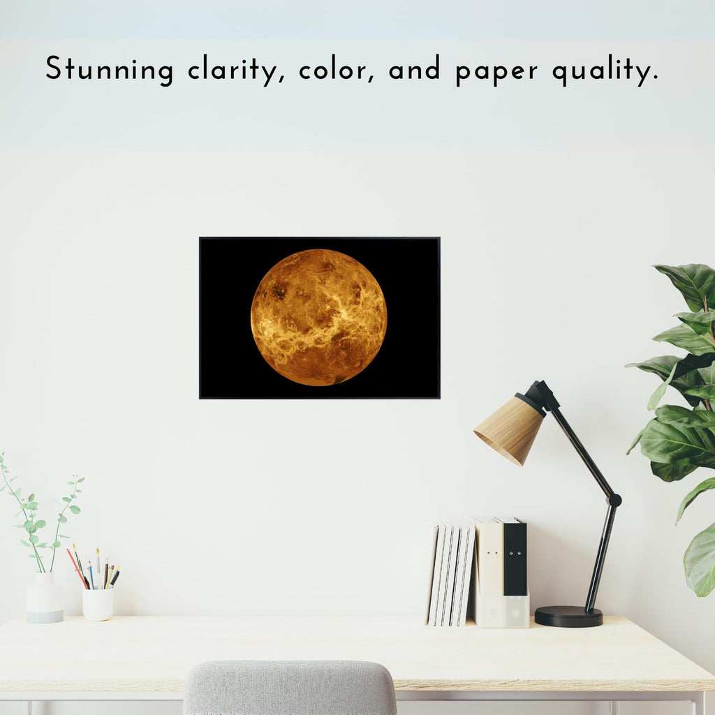 Blessed Posters Venus Poster – Night Sky Wall Art Print for Bedroom, Living Room, Office, or Home Decor – Space Astronomy Photography Artwork