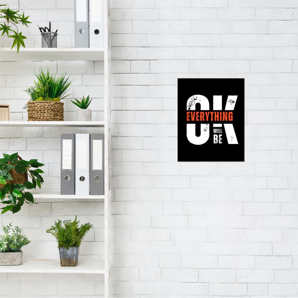Blessed Posters Everything Will Be OK Motivational Wall Decor Bedroom Dorm Decoration Inspirational Wall Art Gift