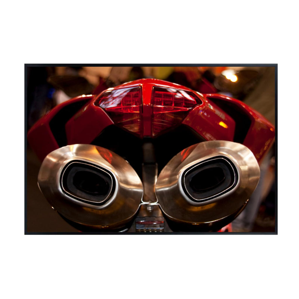 Ducati 1098 Tail Light Poster - Sport Motorcycle Wall Art Decor for Office, Garage or Man Cave