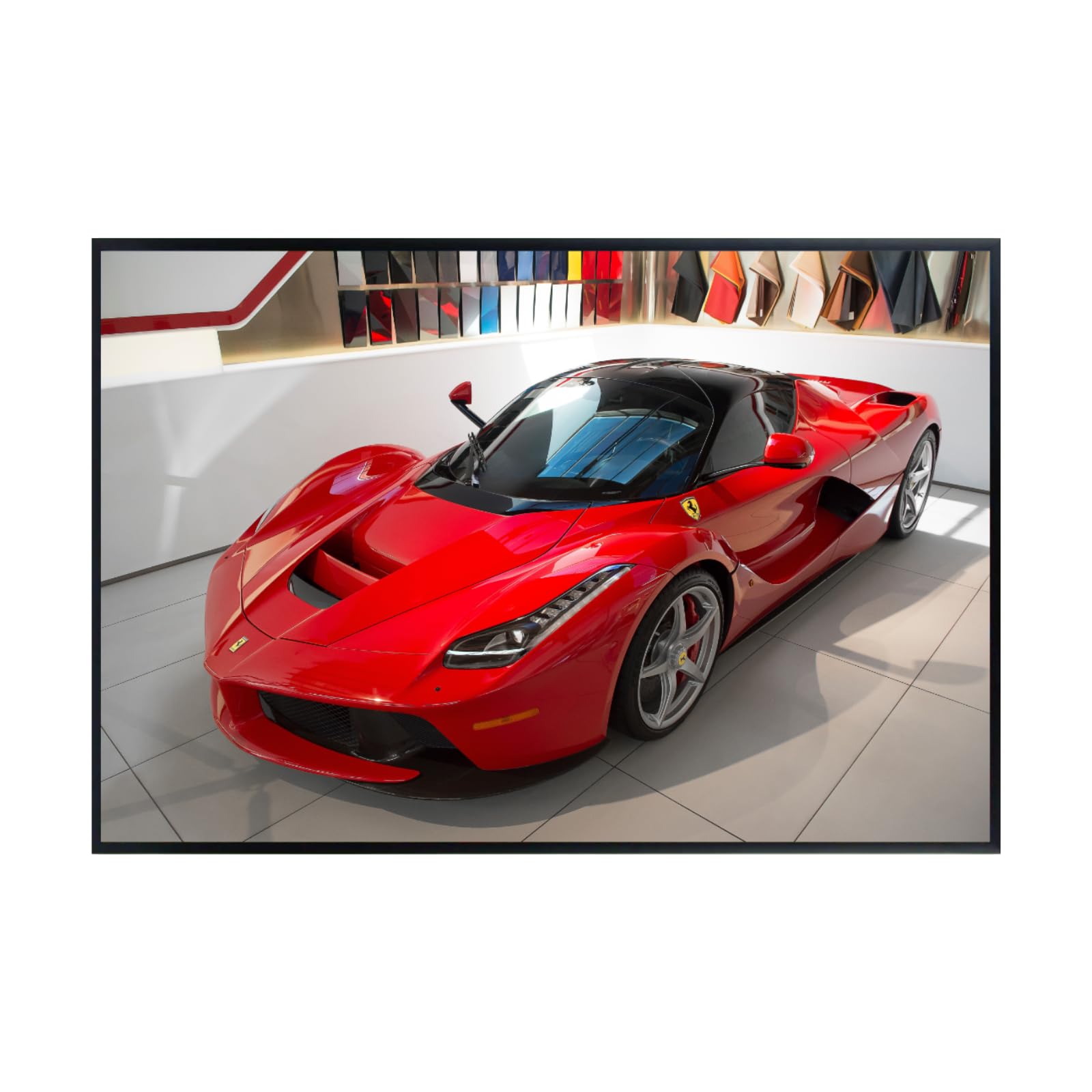 Blessed Posters Ferrari LaFerrari Wall Art – Iconic Italian Supercar Poster for Bedroom Living Room Office – Luxury Car Gift Décor
