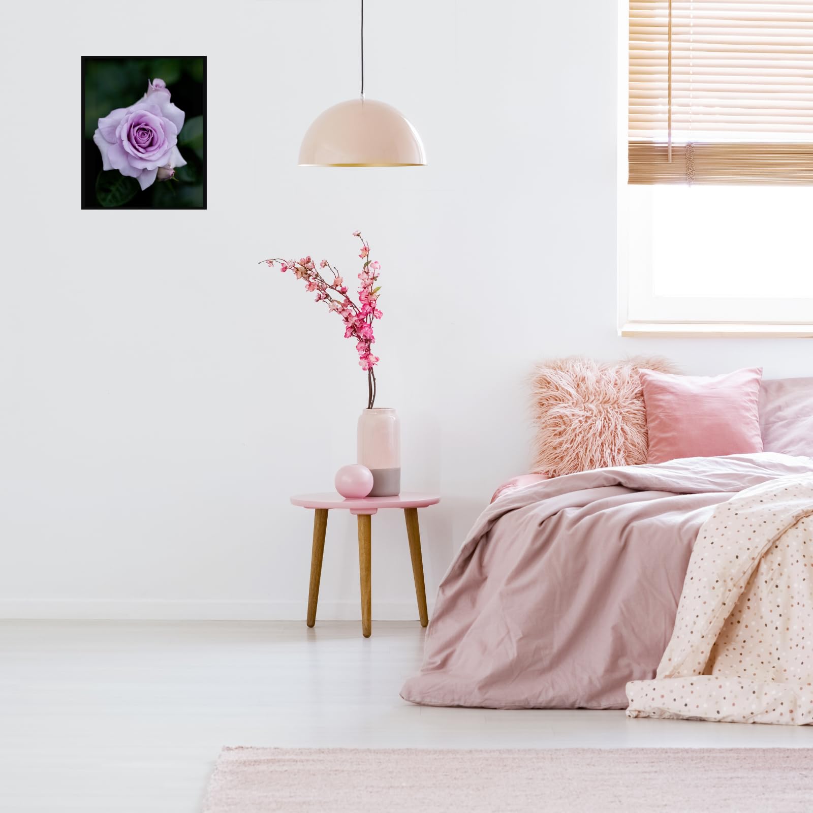 Rose Blue Bijou Wall Art Poster – Elegant Floral Home Decor Print for Living Room, Bedroom, Office