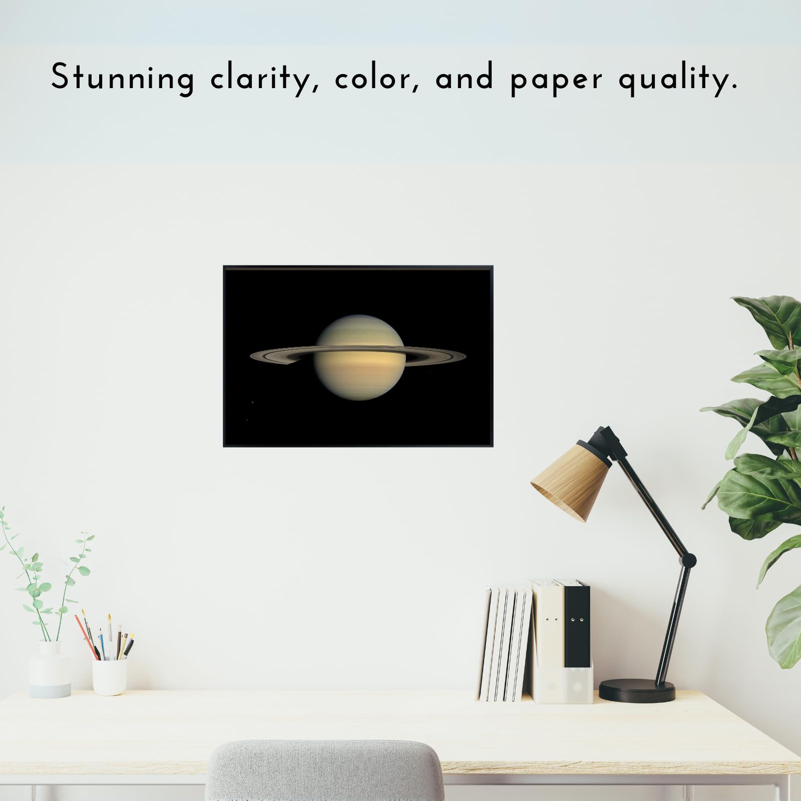Blessed Posters Saturn Poster – Night Sky Wall Art Print for Bedroom, Living Room, Office, or Home Decor – Space Astronomy Photography Artwork