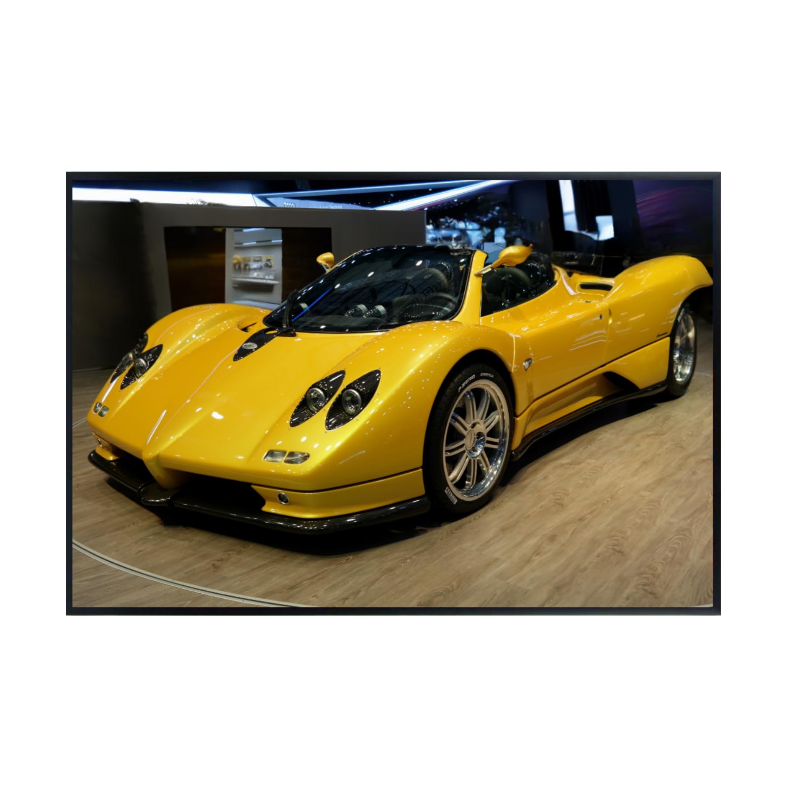 Pagani Zonda Cinque Art Print – Luxury Supercar Poster for Garage, Office, or Living Space – Striking Automotive Wall Decor