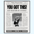 Breaking News You Got This Wall Art Print - Positive Affirmation Poster - Motivational Quote Decor for Bedroom Living Room Office - Inspirational Gifts for Women